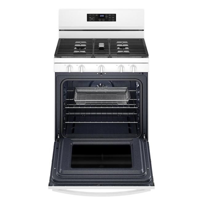 Whirpool White 5-in-1 Freestanding Gas Range - 5-cu ft - Air Fry