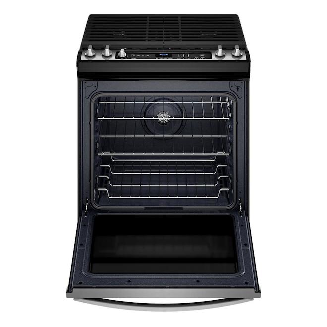 Whirlpool 5.8-cu ft Stainless Steel 7-in-1 Slide-in Gas Range