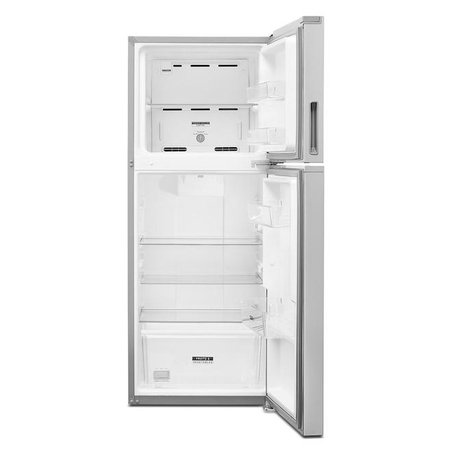 Whirlpool 11.6-cu ft Top-Freezer Refrigerator - Fingerprint Resistant Stainless Steel Finish - LED Lighting