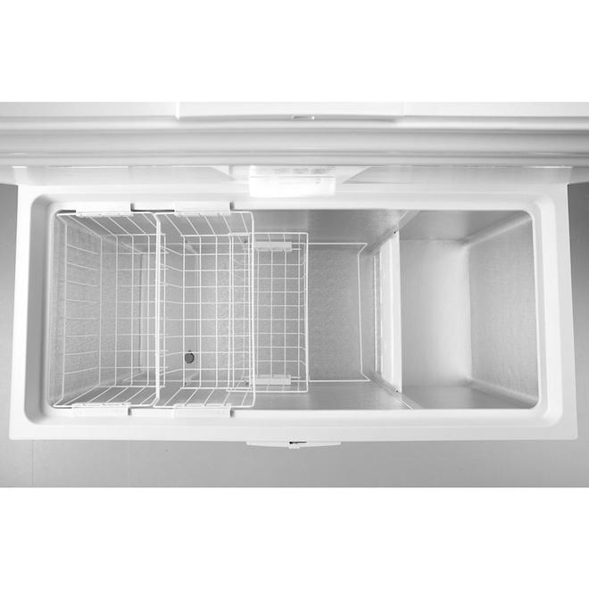 Congélateur-réfrigérateur horizontal 16 pi³ blanc Whirlpool, 3 niveaux de  rangement