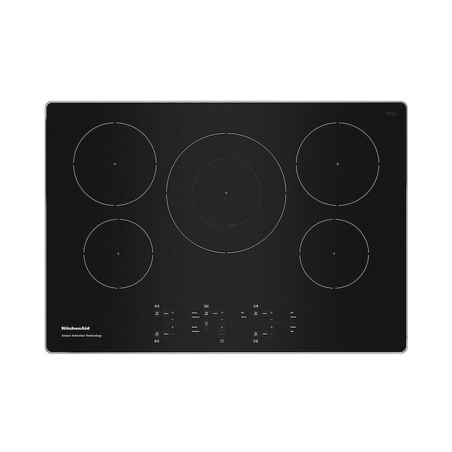KitchenAid 30in Sensor Induction Cooktop 5Element Stainless Steel