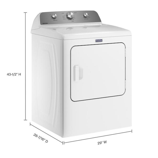 Maytag 7.0 cu. ft. Side Swing Door Gas Dryers White