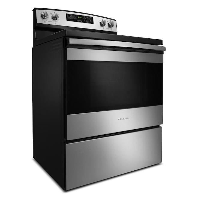 Amana Electric Range 30-in with Self-Clean Option Stainless Steel