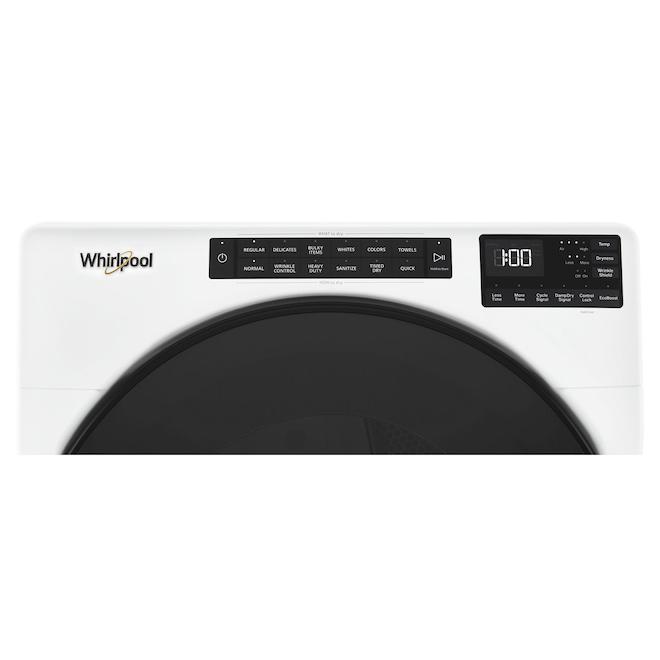 Whirlpool 7.4-Ft³ Vented Closet-Depth Electric Dryer Wrinkle Shield White ENERGY STAR®