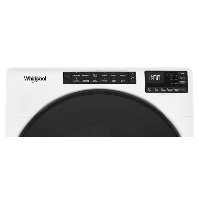 Whirlpool 7.4-cu ft Vented Gas Dryer - Wrinkle Shield with Steam - White