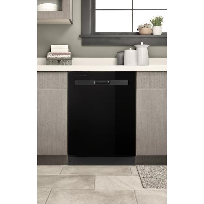 Whirlpool 55 dBA Filtration Built-in Dishwasher with Adjustable Upper Rack - Black 24-in