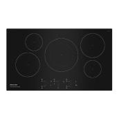 KitchenAid 36-in 5-Element Black Induction Cooktop