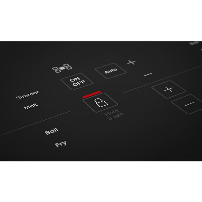 KitchenAid 36-in 5-Element Black Induction Cooktop KCIG556JBL | RONA