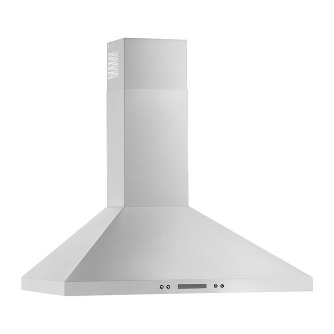 Whirlpool Stainless Steel 30-in Wall Mount Range Hood - 3 speeds ...