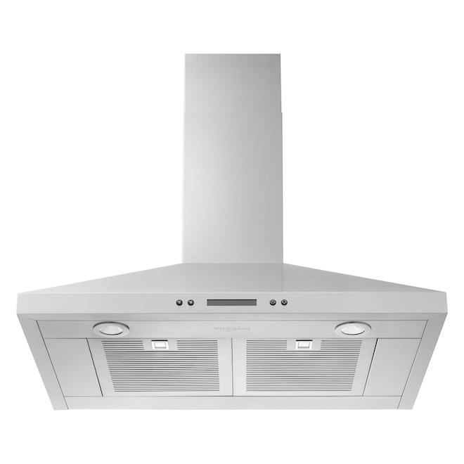 Whirlpool Stainless Steel 30in Wall Mount Range Hood 3 speeds