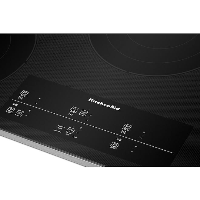 KitchenAid 36-in Touchpad Electric Cooktop - Stainless Steel
