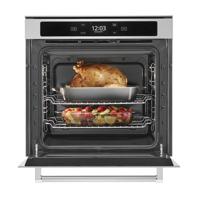 KitchenAid Stainless Steel Single Wall Convection Oven - 24-in ...