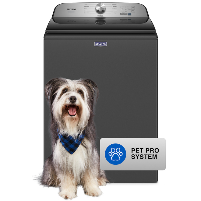 Maytag Pet Pro 5.4-Ft³ Top Load Washer Deep Water Wash Black