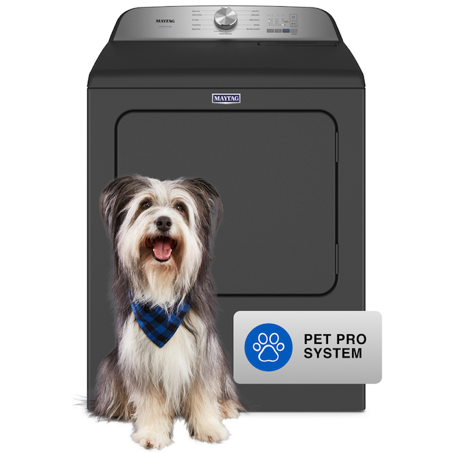 Maytag Pet Pro 7.0-Ft³ Vented Electric Dryer Black