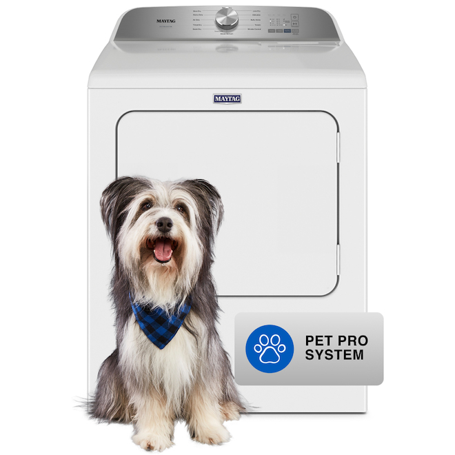 Maytag Pet Pro 7-cu ft Gas Dryer - White