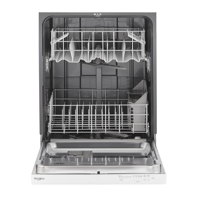 Whirlpool 55 dBA 24-in Built-In Dishwasher with Boost Cycle and Pocket Handle - White