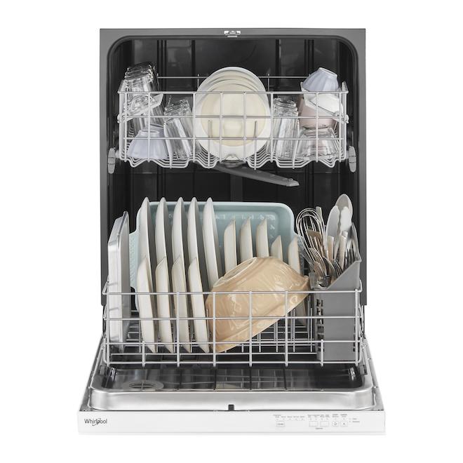 Whirlpool 55 dBA 24-in Built-In Dishwasher with Boost Cycle and Pocket Handle - White