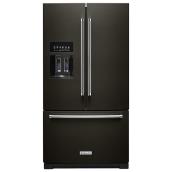 KitchenAid 26.8-Cu. Ft. French Door Refrigerator with Ice and Water Dispenser (Black Stainless)