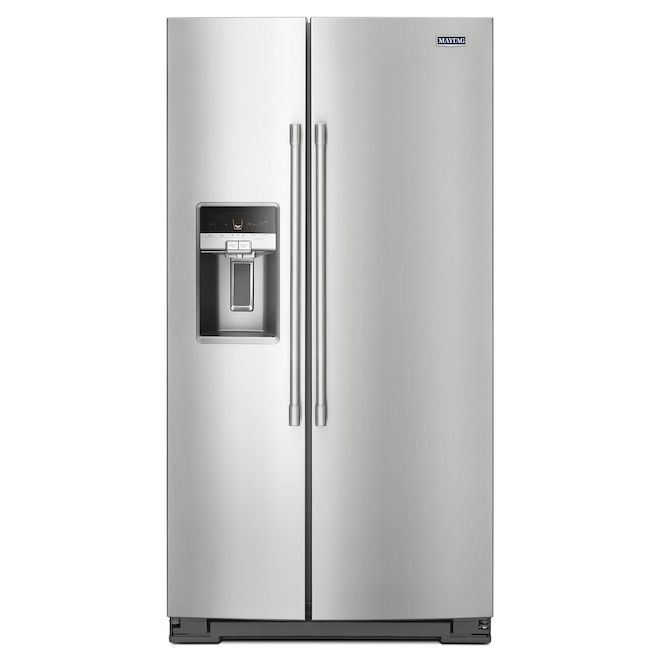 Maytag 36-in Wide Counter Depth Side-by-Side Refrigerator - 21-Cu. Ft. - Fingerprint Resistant Stainless Steel