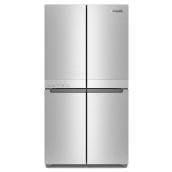 KitchenAid 36-in 4-Door Bottom Split Freezer Refrigerator - 19.4-cu ft - Smudge-Free Stainless Steel