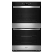 Whirlpool Fan Convection Smart 30-in Double Wall Electric Oven - Stainless Steel