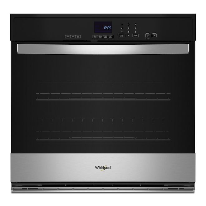 Whirlpool 30-in Single Wall Electric Oven - 5-ft³ - Stainless Steel