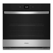 Whirlpool Stainless Steel Fan Convection Smart Single Electric Wall Oven - 5-ft³ - Voice-Enabled