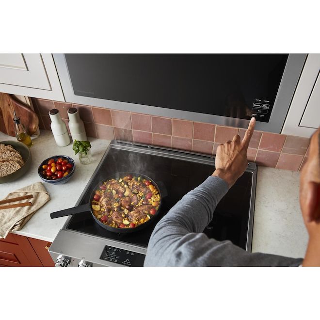 KitchenAid 30-In Smudge-Free Stainless Steel Recirculating Vent Over-the-Range Microwave Oven