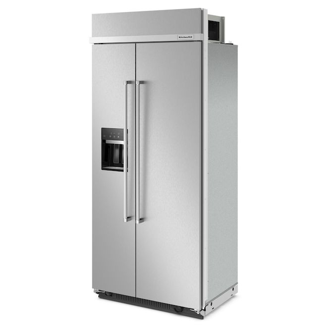 Kitchenaid 36-in 20.8-ft³ Stainlees Steel Side-by-Side Refrigerator with Exterior Water and Ice Dispenser