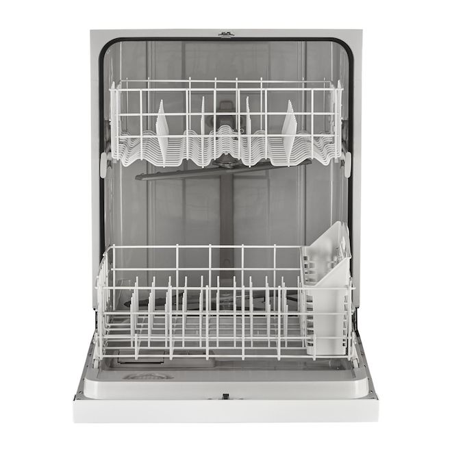 Whirlpool 24-in White Built-In Dishwasher with Quick Cycle - 57-dBA