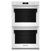 Whirlpool 30-in Self-Cleaning Air Fry Single-Fan Convection 10 ft³ Double Electric Wall Oven - White