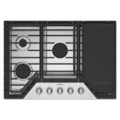 Whirlpool 30-in 5-Cast-Iron-Burner Stainless Steel Gas Cooktop
