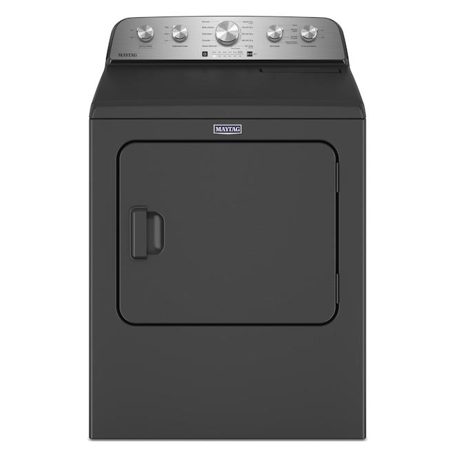 Maytag 7-ft³ Reversible Side-Swing Door Steam Cycle Vented Electric Dryer - Black