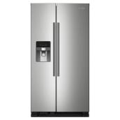 Maytag 24.5-ft³ Standard Depth Side-by-Side Refrigerator with External Ice/Water Dispenser, Smudge-Free Stainless Steel