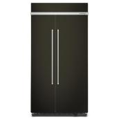 KitchenAid 25.5-ft³ Counter Depth Built-In Side-by-Side Refrigerator - Smudge-Free Black Stainless Steel