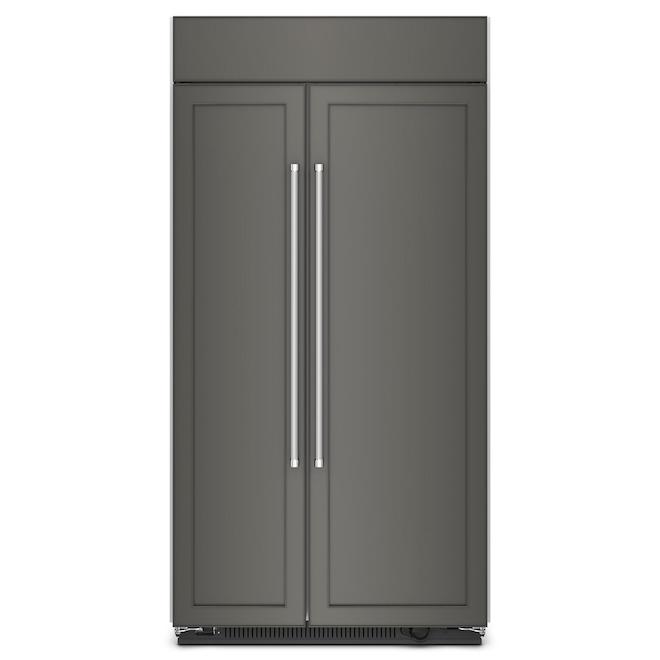 KitchenAid 25.5-ft³ Counter Depth Built-In Side-by-Side Refrigerator - Grey