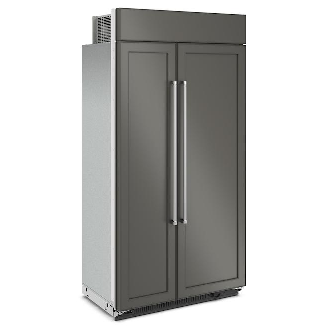 KitchenAid 25.5-ft³ Counter Depth Built-In Side-by-Side Refrigerator - Grey