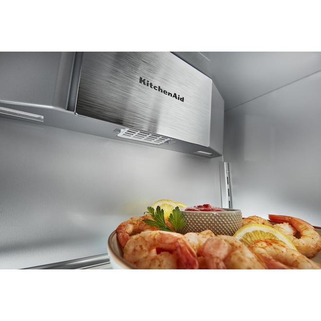 KitchenAid 25.5-ft³ Counter Depth Built-In Side-by-Side Refrigerator - Smudge-Free Stainless Steel