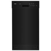 Whirlpool 18-in 50 dB Black Front Controls Built-In Dishwasher