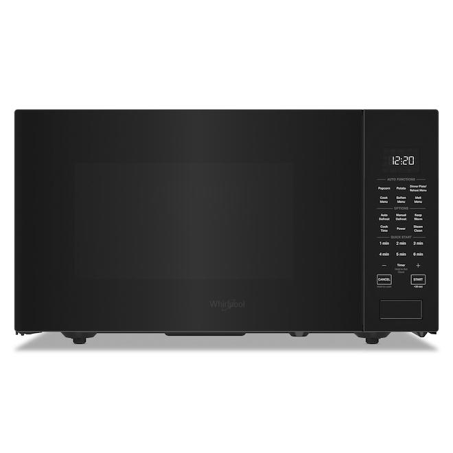 Whirlpool 22-in 1.6-ft³ 1500 W Black Countertop Microwave Oven - Leftswing