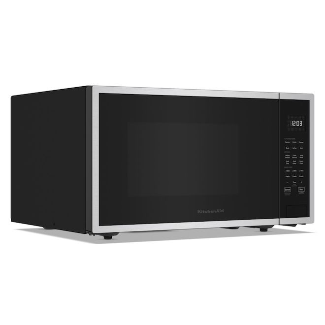 KitchenAid 22-in 1.6-ft³ 1500 W PrintShield Stainless Steel Countertop Microwave Oven - Leftswing