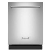 KitchenAid 24-in 39-dB 3rd Level Rack Hidden Controls PrintShield Stainless Steel Built-In Dishwasher