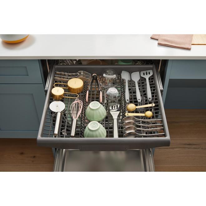 KitchenAid 24-in 44-dB 3rd Level Rack Hidden Controls Built-In Dishwasher - Stainless Steel