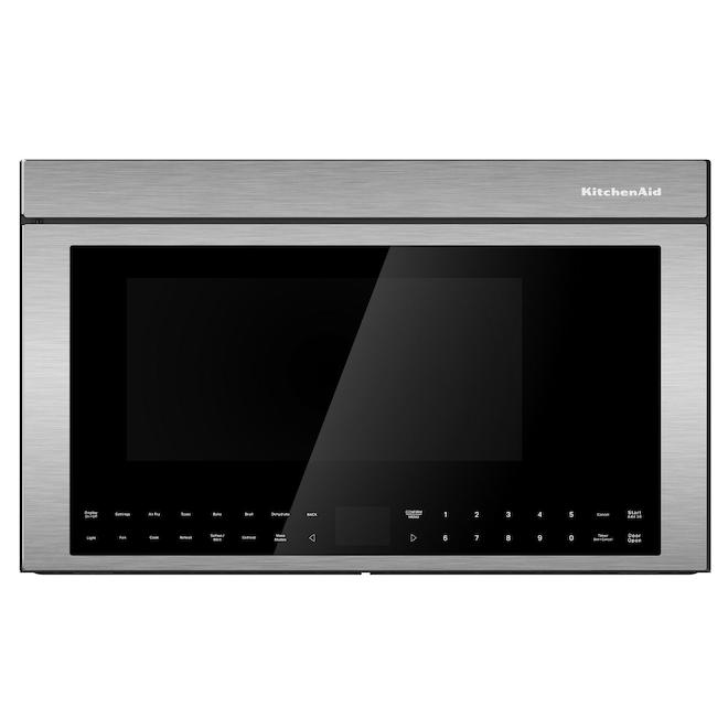 KitchenAid 30-in 1.1-ft³ Multifunction Over-the-Range Built-In Microwave Oven - PrintShield Stainless Steel