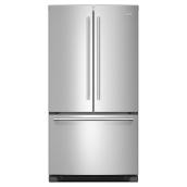 Réfrigérateur deux portes à congélateur inférieur 25,2 pi³ Maytag 36 po à machine à glace interne, acier inoxydable