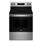 Whirlpool 30-in 5.3-ft³ 4-Element Smooth Surface Electric Freestanding Range - Stainless Steel