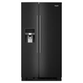 Maytag 36-in 24.5-ft³ Standard Depth Side-by-Side Refrigerator with External Water/Ice Dispenser - Black