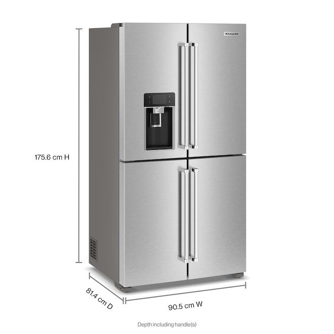 KitchenAid Refrigerateur with French Doors of 19.2-cu.ft. - Stainless Steel