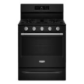 Cuisinière à gaz Maytag 5 pi³ avec 5 brûleurs et technologie convection, noir