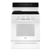 Whirlpool Smart 5-cu.ft. Gas Range with Air Cooking Technology and No Preheat Air Fry - White